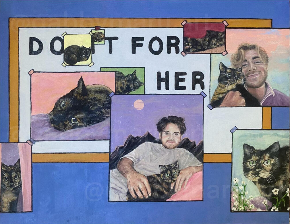 Douglas and Sofie! - Portrait Commission-- 14"x18" Oil on canvas, 2024