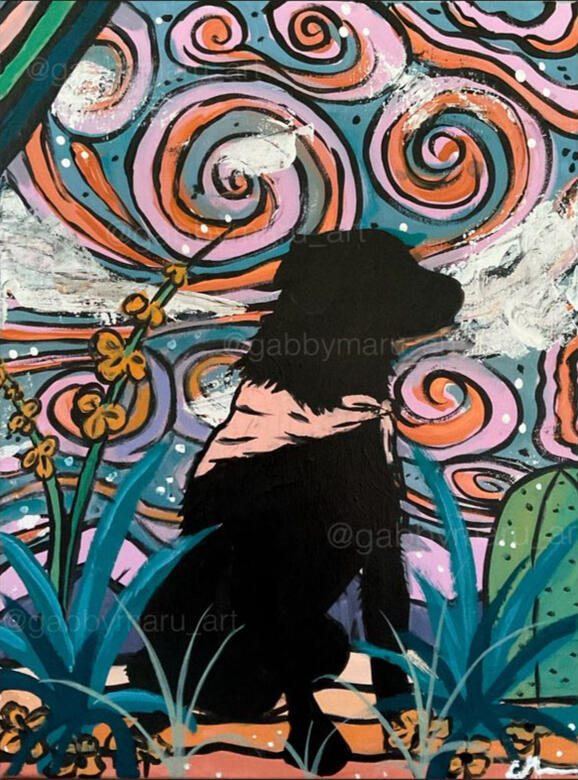 Athena!! -- Acrylic on 12"x16" canvas, 2024