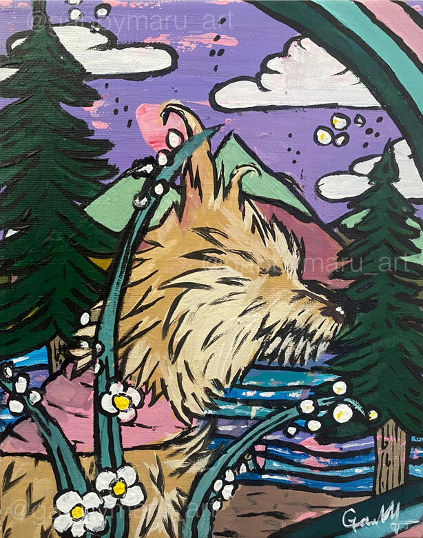 This is a part of my animal portrait series on commissions! I would love to paint your fur baby as well. Contact me for more info! :)