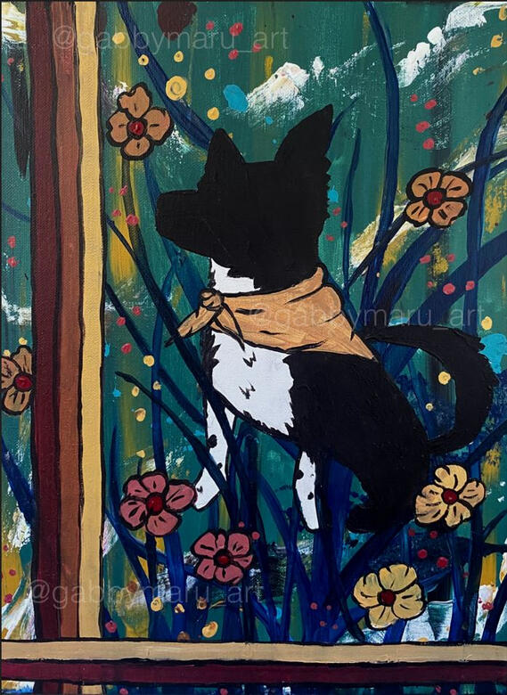 This is a part of my animal portrait series on commissions! I would love to paint your fur baby as well. Contact me for more info! :)