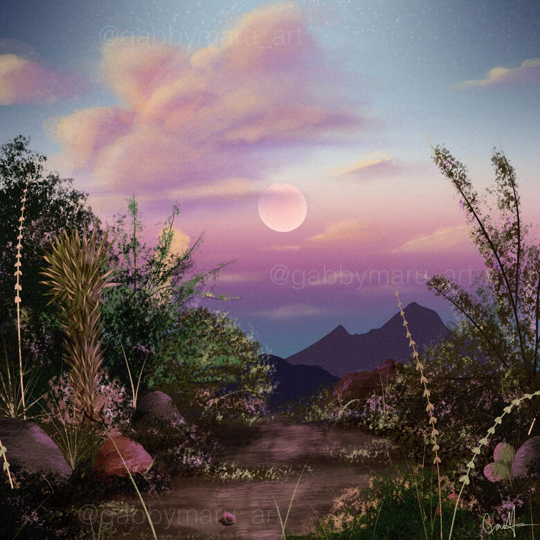 Sunsets in the Desert -- Digital Art, 2024