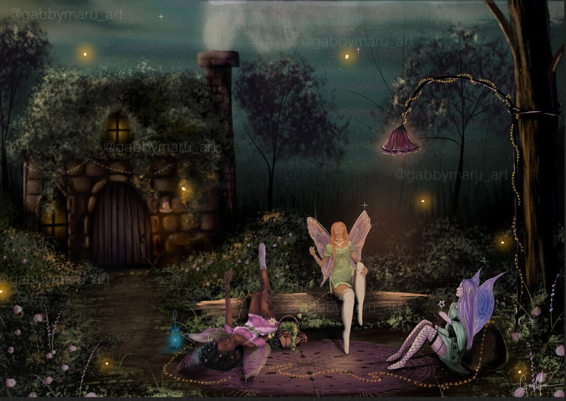 Gathering of the Fairies- digital art, 2025