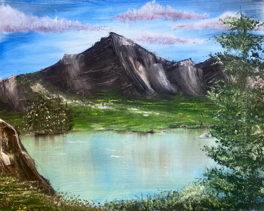 Alpine Lake-- 20"x16" Oil on Canvas, 2016