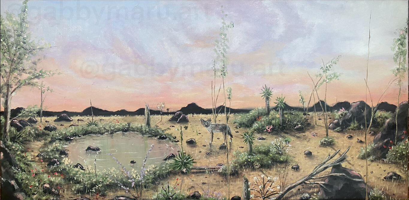 Desert Walks - 20"x10" Oil on canvas, 2024