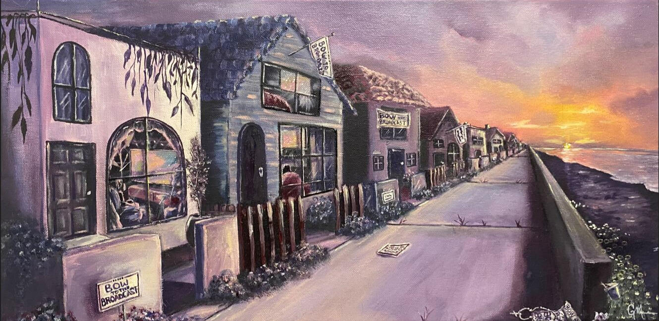 The Broadcast -- 20"x10" Oil on canvas, 2025