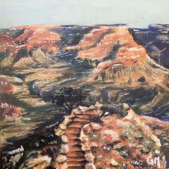 SOLD Grand Canyon 6"x6" Acrylic on Wood